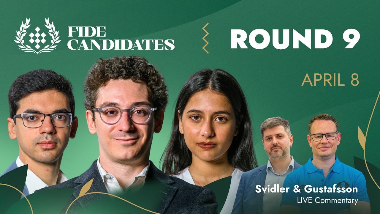 ♟ CHESS | FIDE Candidates 2026 | Round 9 LIVE | Caruana, Giri, Deshmukh & more