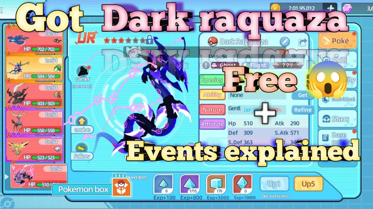Hidden pokemon game! Got Dark rayquaza free! events explained! |Ultra era pet| |Pocket adventure|
