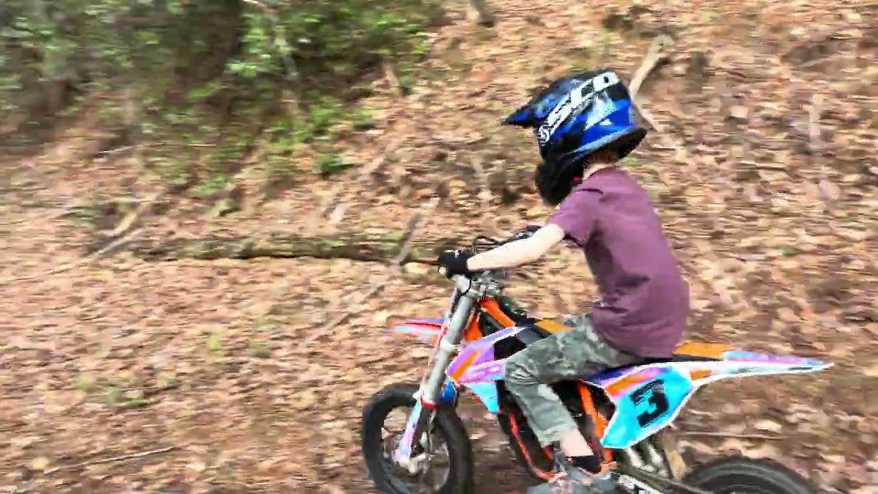 Kiddo on his KTM SX-E5