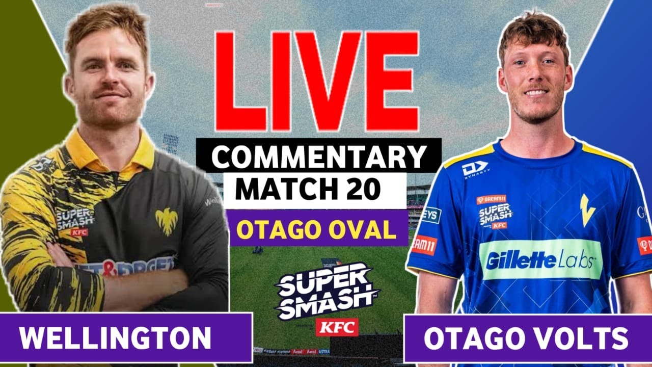 Otago vs Wellington, 20th Match, Hindi Commentary Live Match OTG VS WB SUPER SMASH