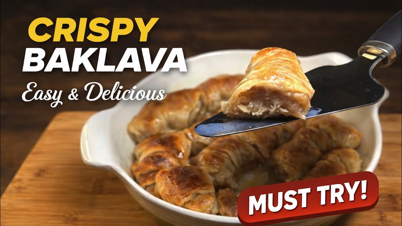 Homemade Turkish Baklava | Crispy Layers & Rich Syrup