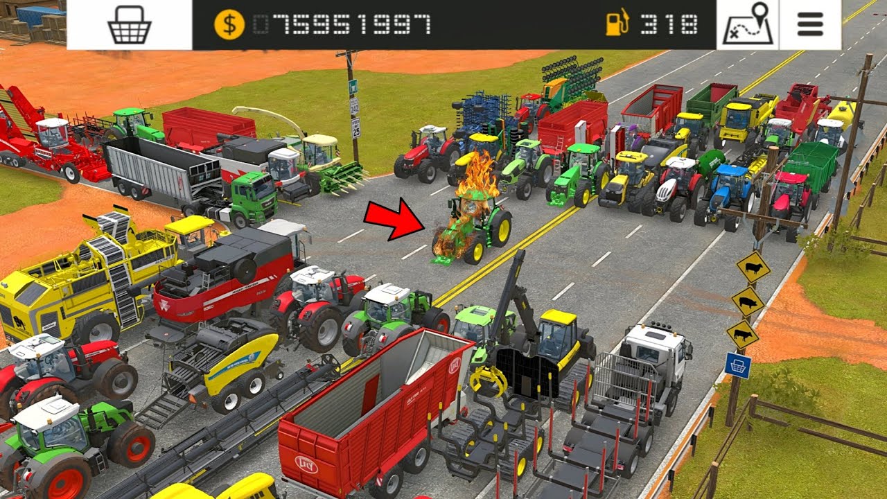 Fs 18 Traffic Jam On Highway Road ! Fs 18 Delivered Tractor | Farming Simulator 18 #fs18