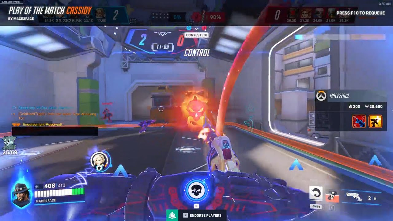 POTG! mvp! IDDQD CASSIDY STADIUM GAMEPLAY OVERWATCH 2 SEASON 18