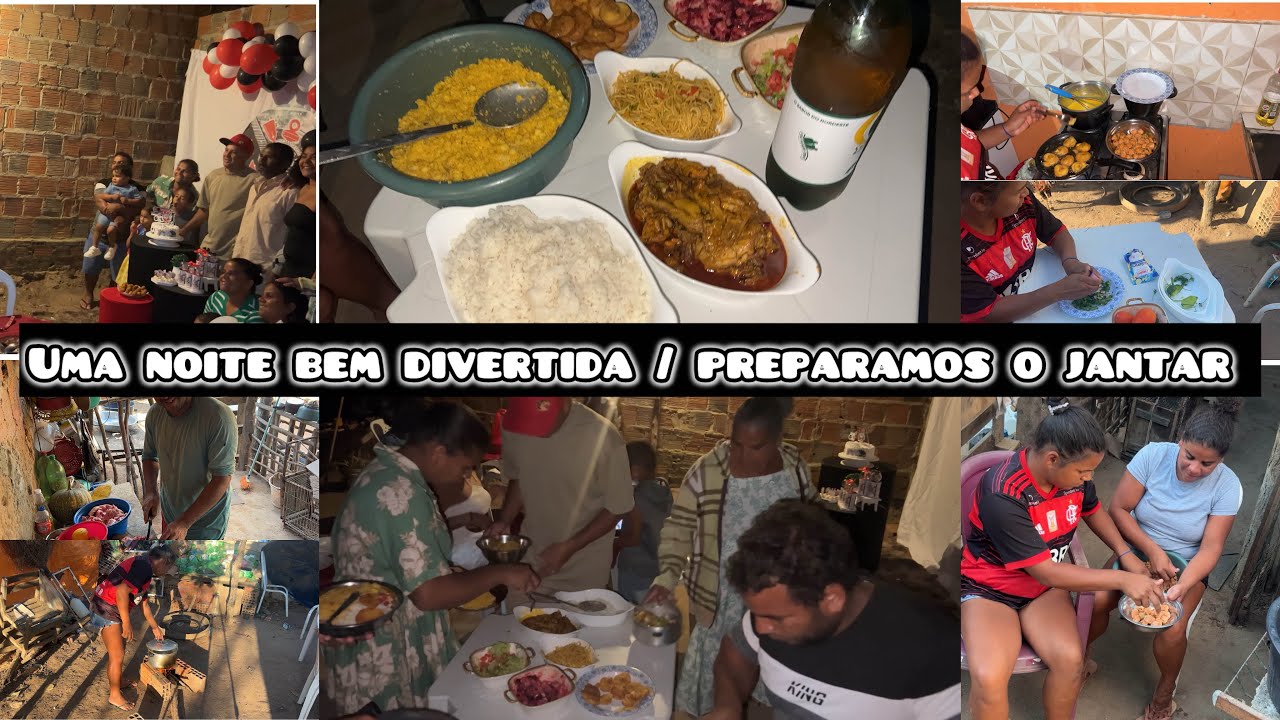 NOITE ANIMADA /EU E LUCILDA PREPARAMOS UM JANTAR EM FAMÍLIA /PARA COMEMORAR O ANIVERSÁRIO DO CÍCERO 