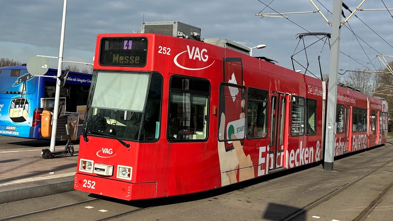 Mit der 🚋Straßenbahn durch die wunderschöne Stadt ❤️Freiburg im Schwarzwald🌲Deutschland🇩🇪VAG