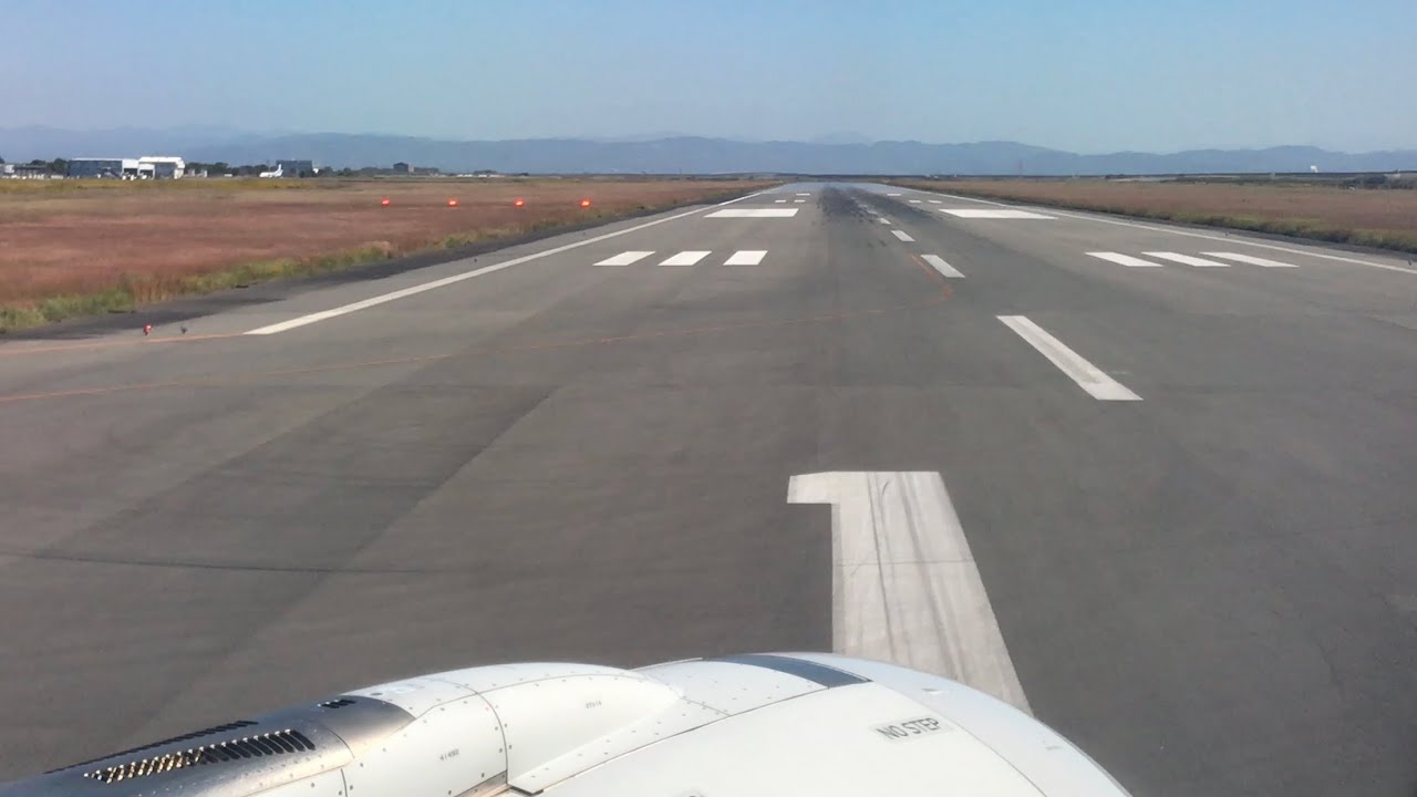 いざ、離陸！佐賀空港 全日空ANA982便 エアバスA320 SAGA Airport