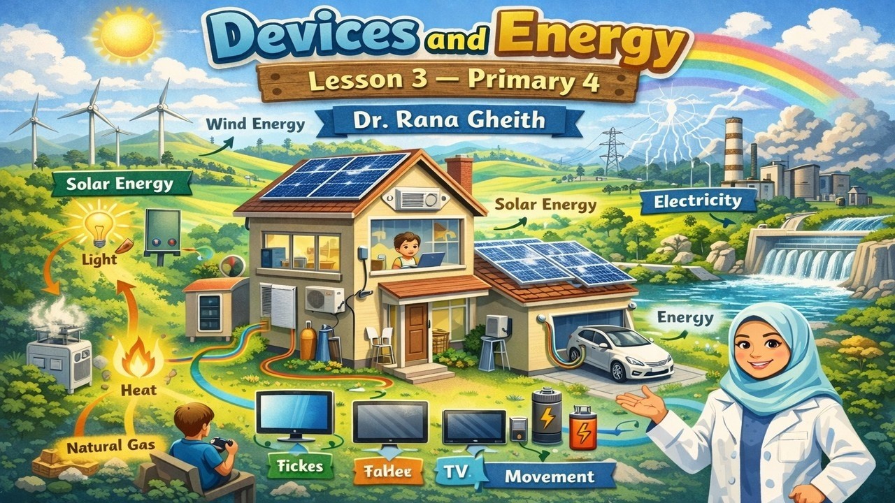شرح concept 3.1 devices and energy  lesson 3 primary 4 و حل اسئلة المعاصر