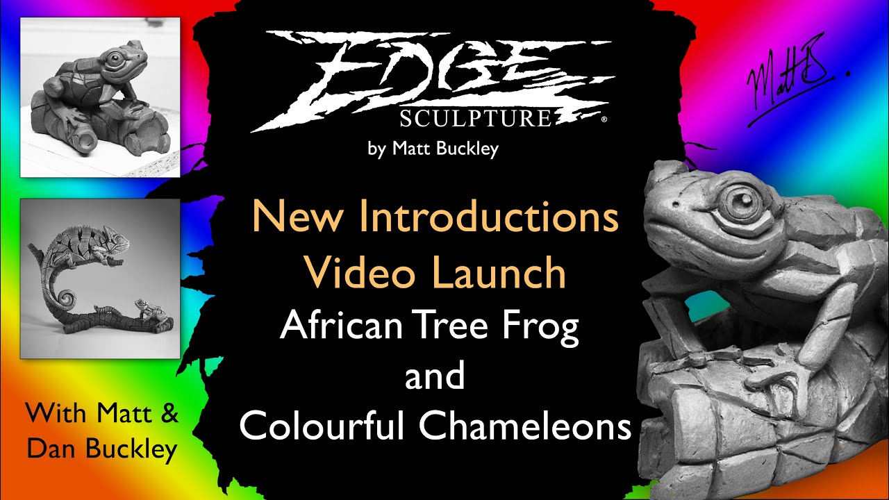 Edge Sculpture 2022 New Introductions Presentation - African Tree Frog and Colourful Chameleons
