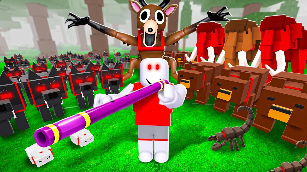 Using ADMIN TAMING FLUTE To Take EVERY ANIMAL in 99 Nights in the Forest!