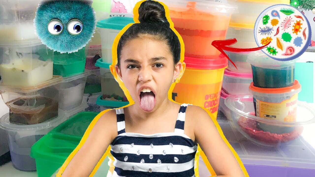 SLIMES COM BICHO E SLIME COM FUNGOS JOGUEI FORA - ENTÃO ROBERTA FAMILY siga @dailyfamiliaporcides