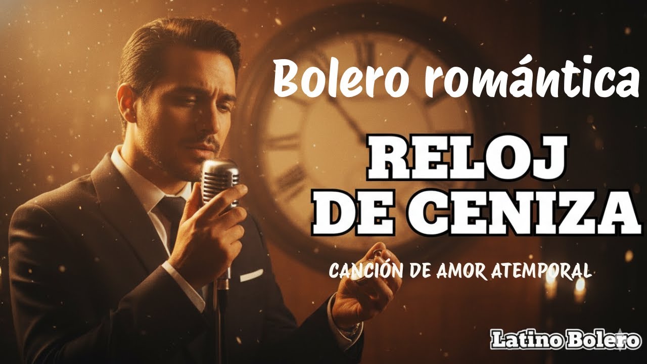 Reloj de Ceniza, Bolero Romántico de Desamor, Voz Masculina, Letra Poética, Latino Bolero