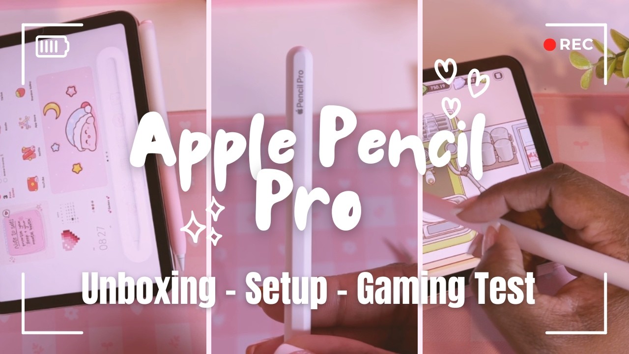 Apple Pencil Pro Unboxing & Setup + Cozy Gaming Test (ASMR No Talking)