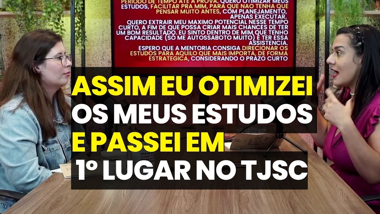 Será que o Estudo Reverso funciona? 1º lugar TJSC - Concurso Público - Carolina Gaubert