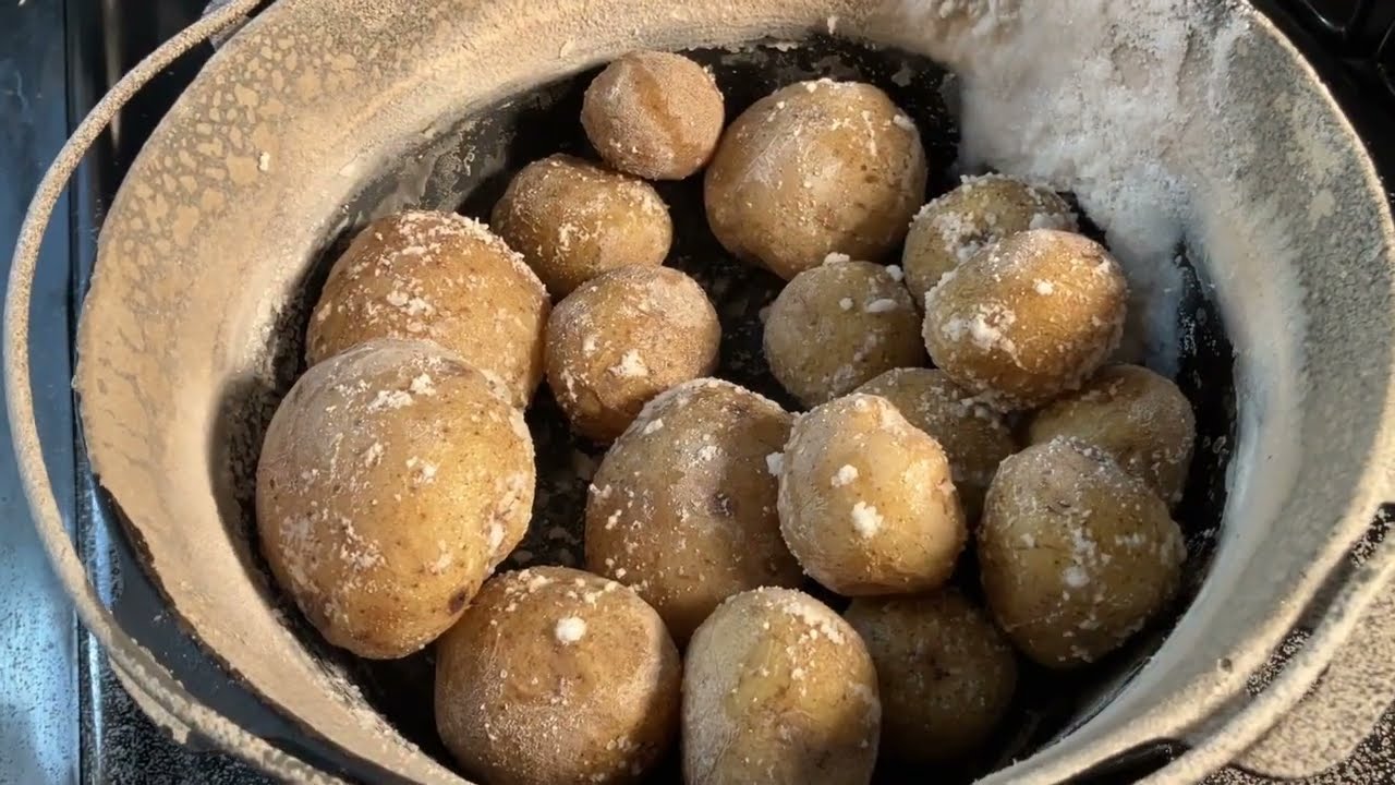 Syracuse Salt Potatoes (in a cast iron pot)