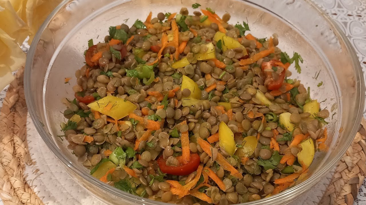 Ոսպով աղցան, հեշտ ու օգտակար ,Салат из чечевицы, просто и полезно