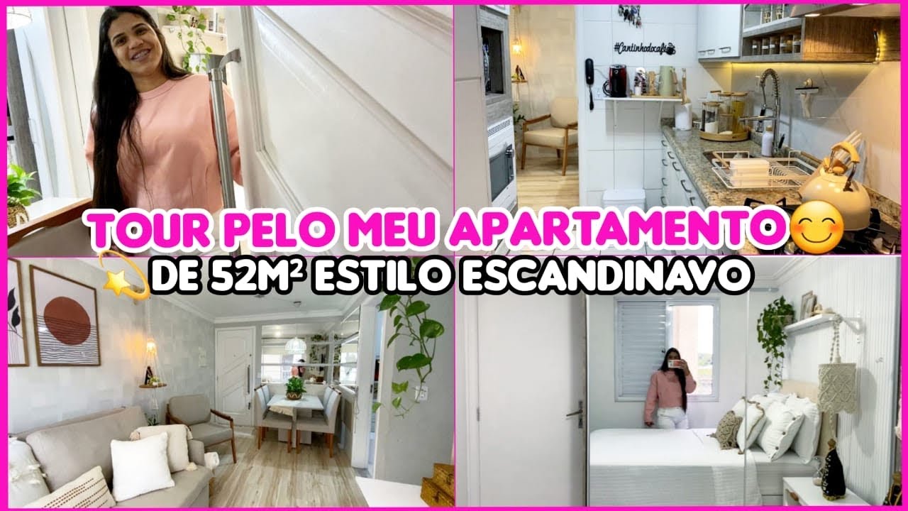 ✅TOUR COMPLETO PELO APARTAMENTO DE 52m² / ESTILO ESCANDINAVO / MUITAS INSPIRAÇÕES PARA VOCÊS 🤍