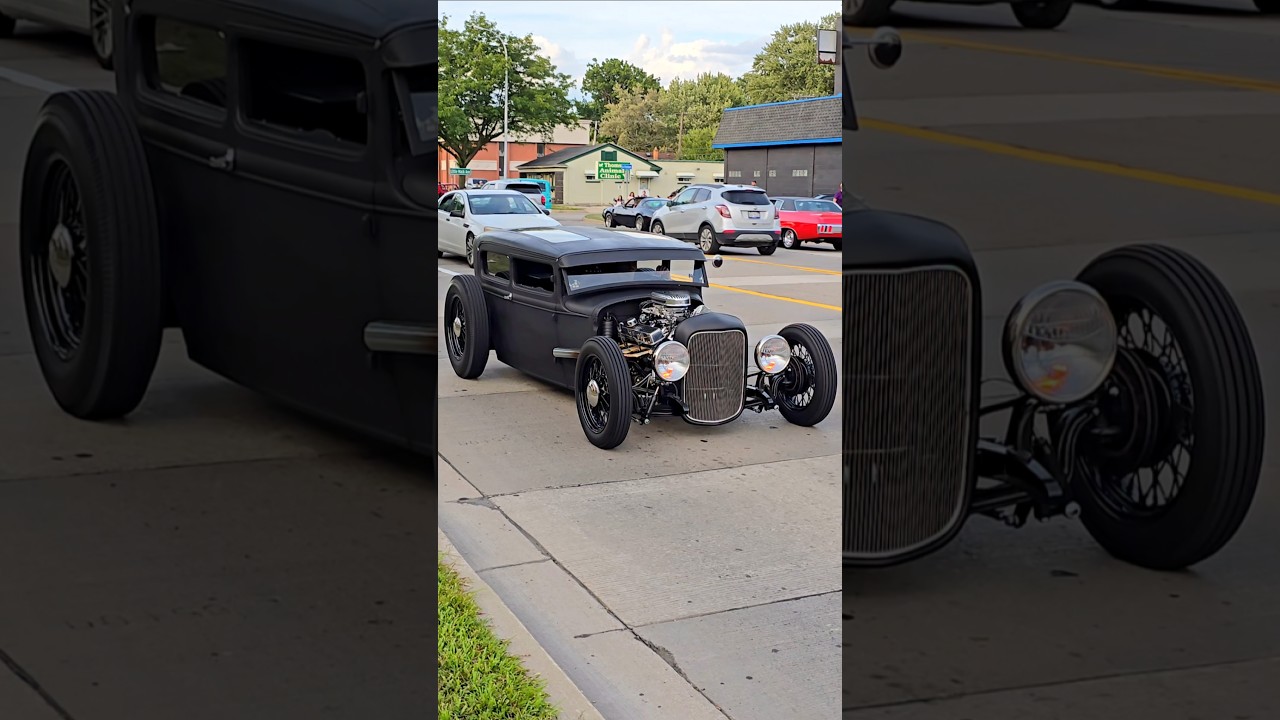 1930 Ford Hot Rod Classic Car Drive By Engine Sound Harper Charity Cruise 2025