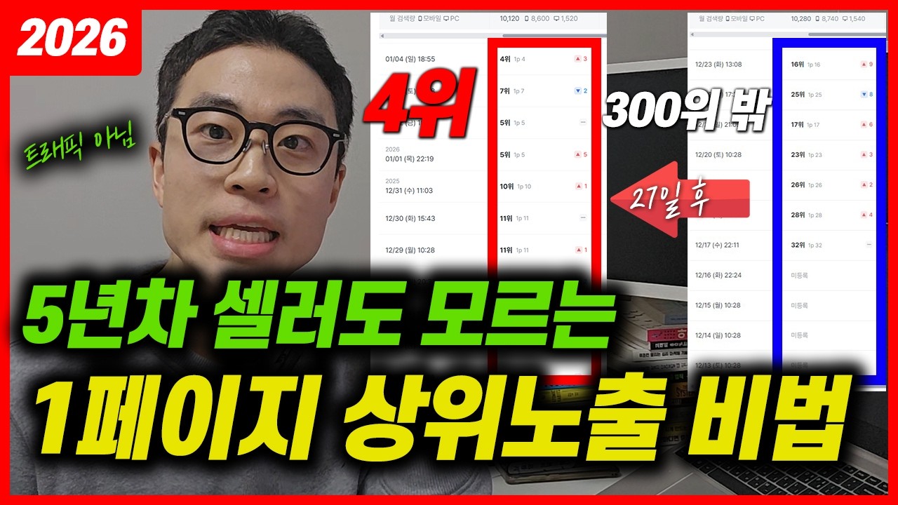 초고수들이 바닥부터 상위노출 시키는 방법 (스마트스토어 상품명 키워 세팅 전략)