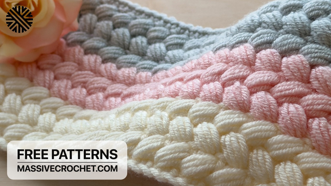 1 ROW REPEAT! 👍 VERY EASY Crochet Pattern for Beginners | Crochet Stitch for Baby Blanket & Bag