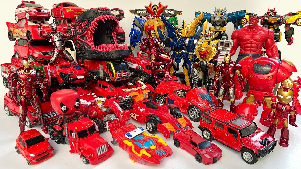 Mobil pemadam kebakaran, mobil balap, kendaraan off-road, robot, pahlawan super, model tempur.
