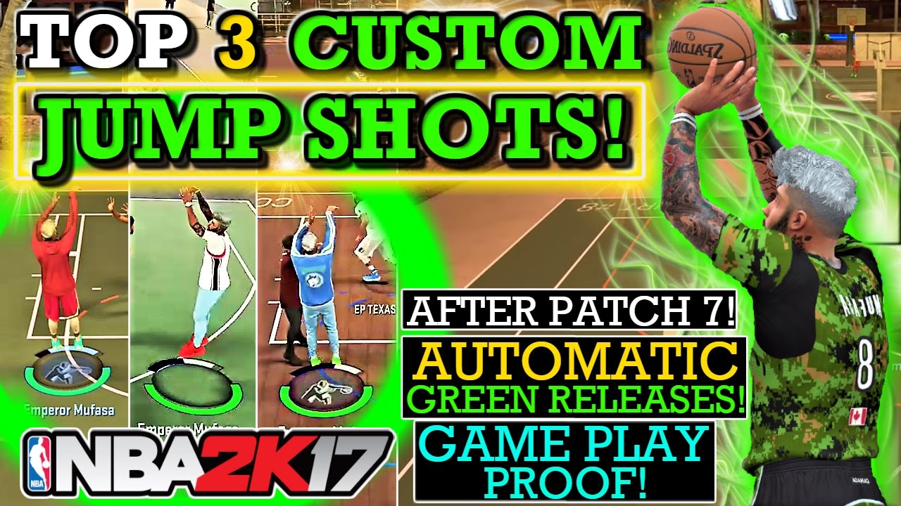 NBA 2K17 TOP 3 CUSTOM JUMP SHOTS!! (ALL POSITIONS!) (GAME PLAY PROOF!) (AFTER PATCH 7!)