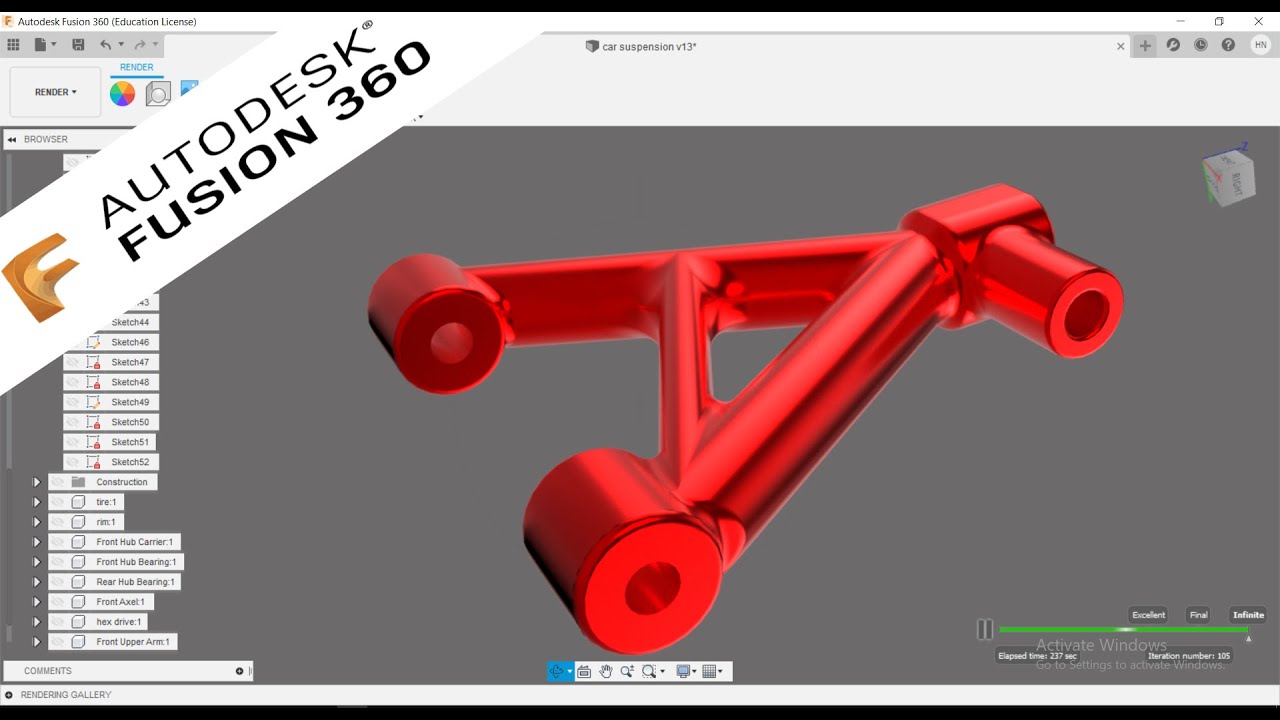Fusion 360 Front Lower Arm