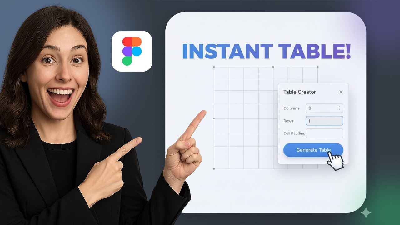 ⚡ Create Tables Instantly in Figma! | Table Creator Plugin #figma