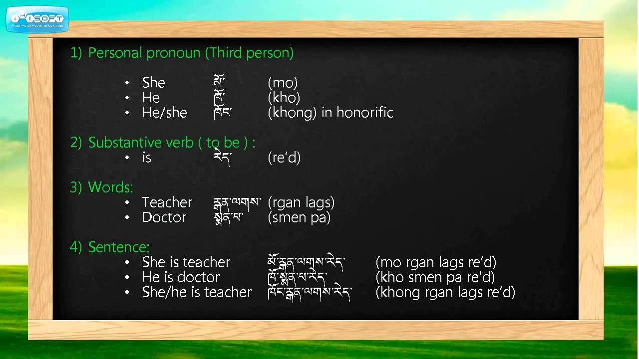 Learn To Speak In Tibetan-Unit 1(b)