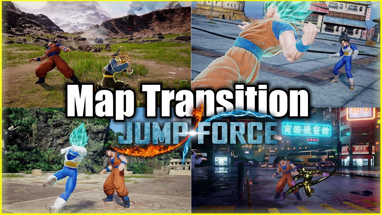 Jump Force! All Map Transition || Stage || 4k 60fps