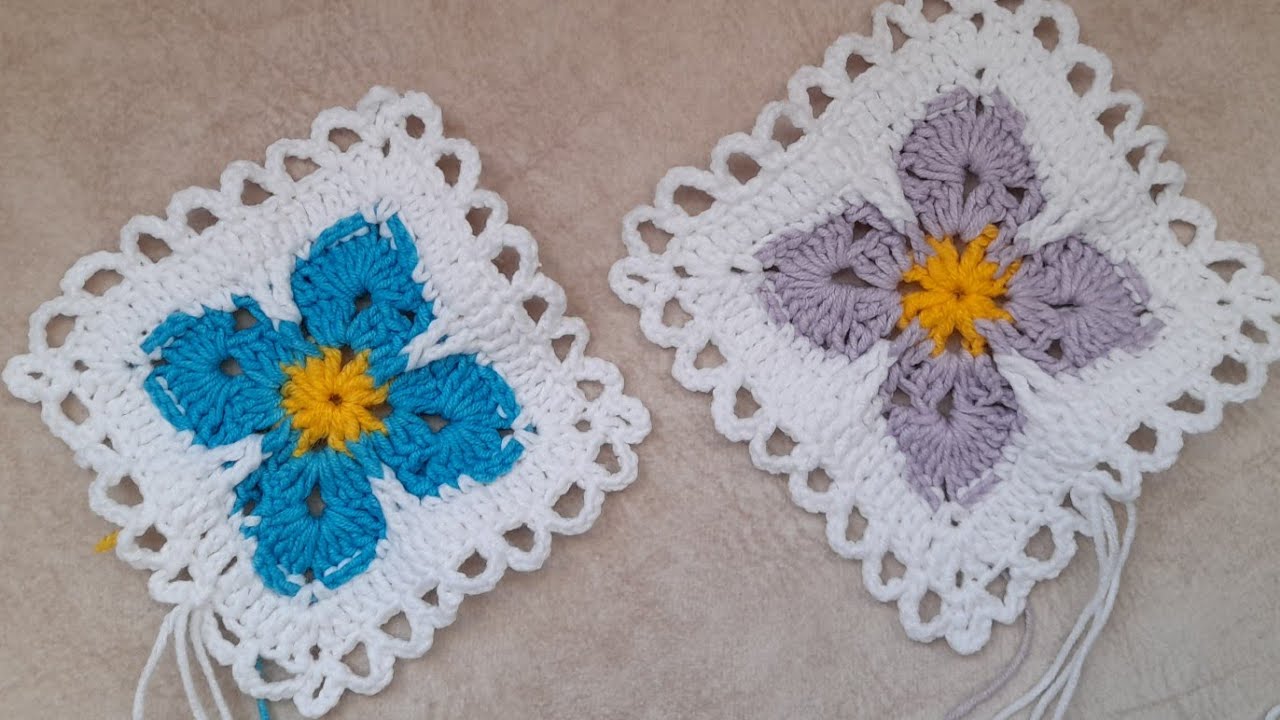 Yeni Tig işi Bebek Battaniyesi/ Yatak örtüsü / Yelek / Kare Motif /Easy Crochet Granny Square