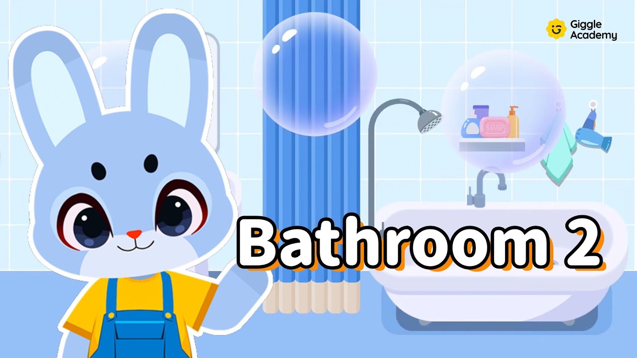 Ванная комната 2 | Песня на английском для детей | Академия смеха🐰