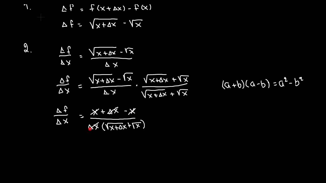 Differentiation af kvadratrod x