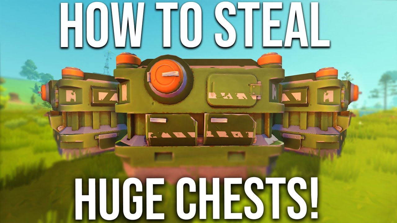 STEALING HUGE CHESTS FOR MY BASE (UNLIMITED LOOT)!! - SCRAP MECHANICS SURVIVAL #28