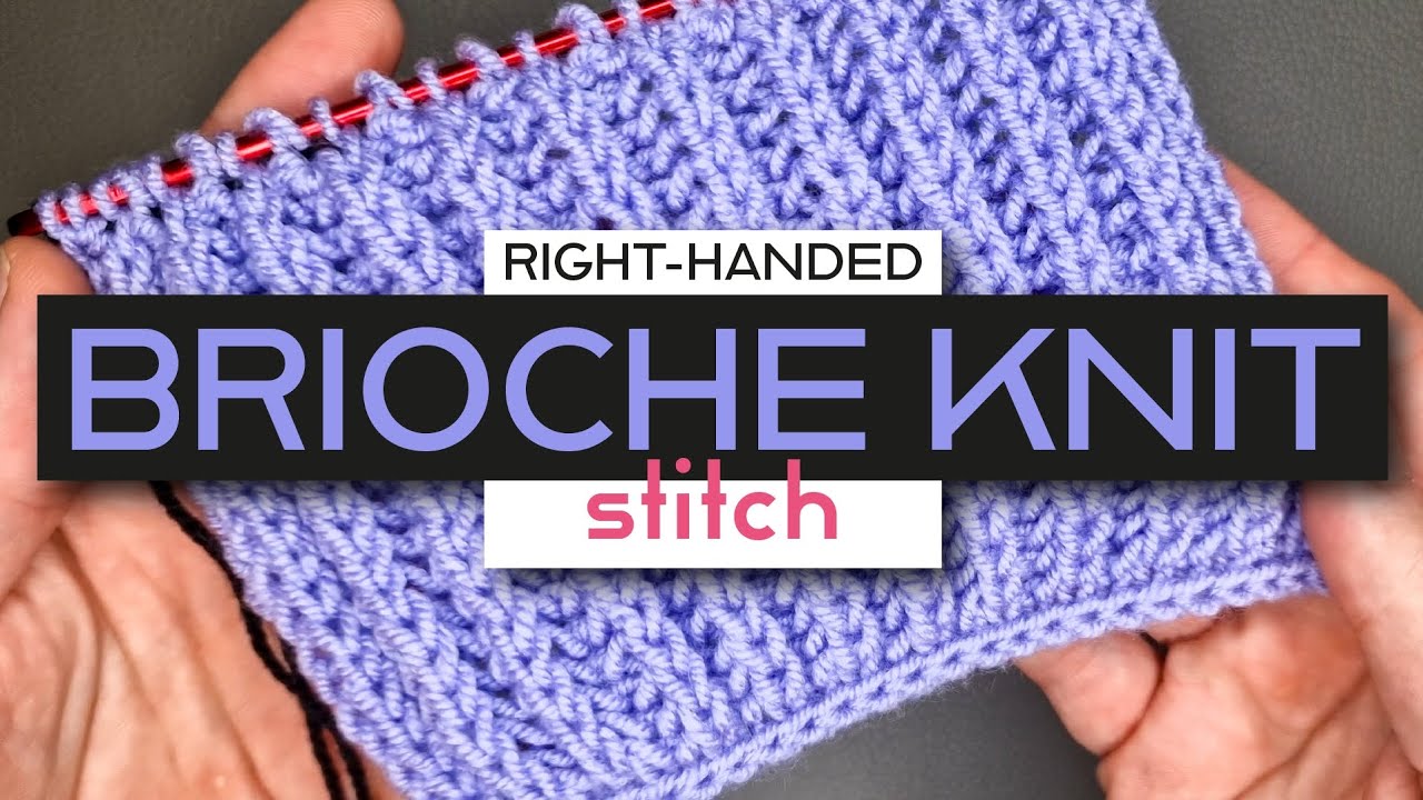 How to KNOOK the BRIOCHE Knit Stitch 💡 Right-handed Knooking Tutorial