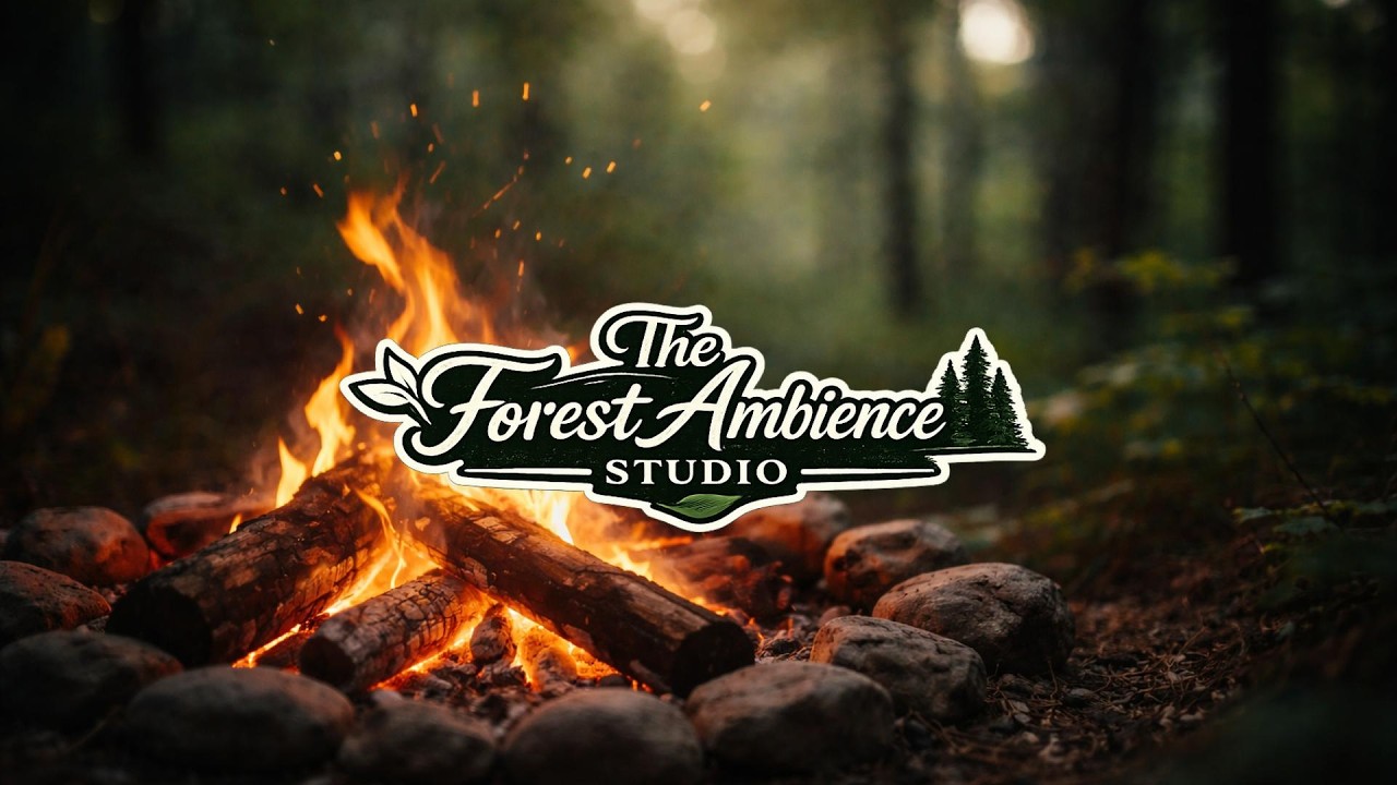 Forest Campfire Ambience 🔥 1 Hour Calm Nature Sounds for Sleep & Relaxation
