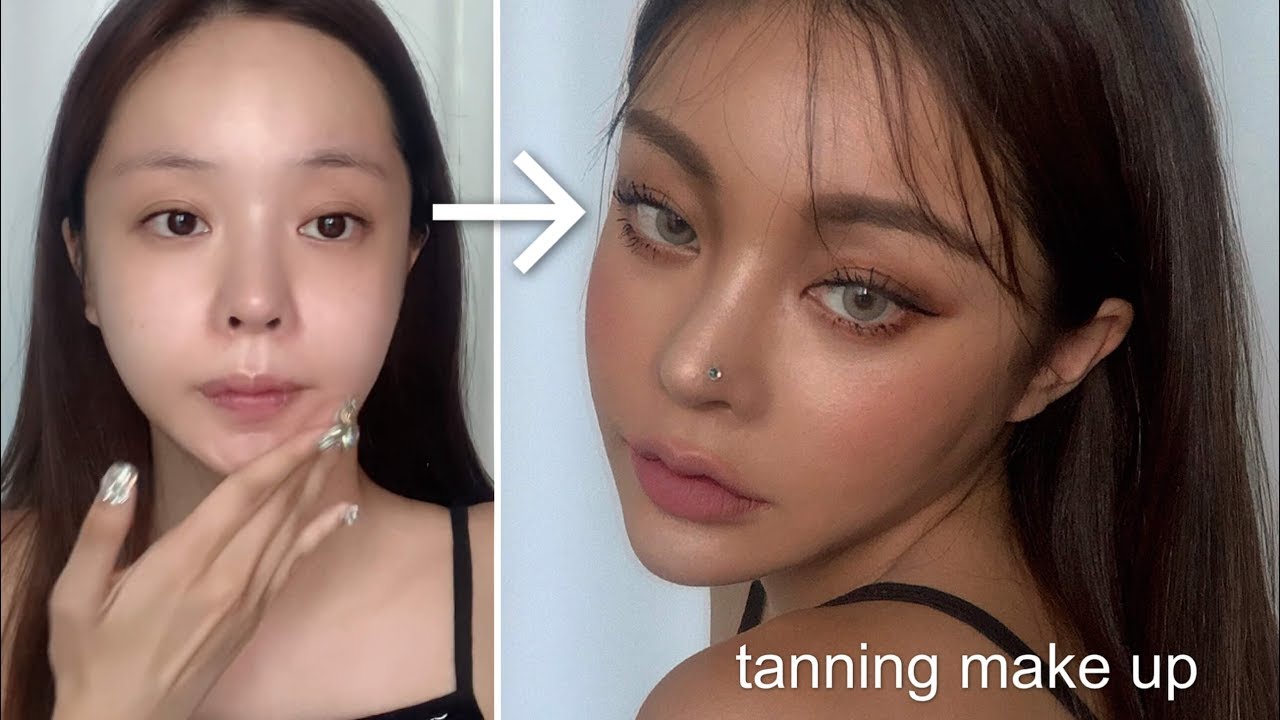 (ENG, TH, TW, JP) 개인적으로 너무 하고싶었던 태닝메이크업!! 해봤어용 🖤tanning makeup🖤