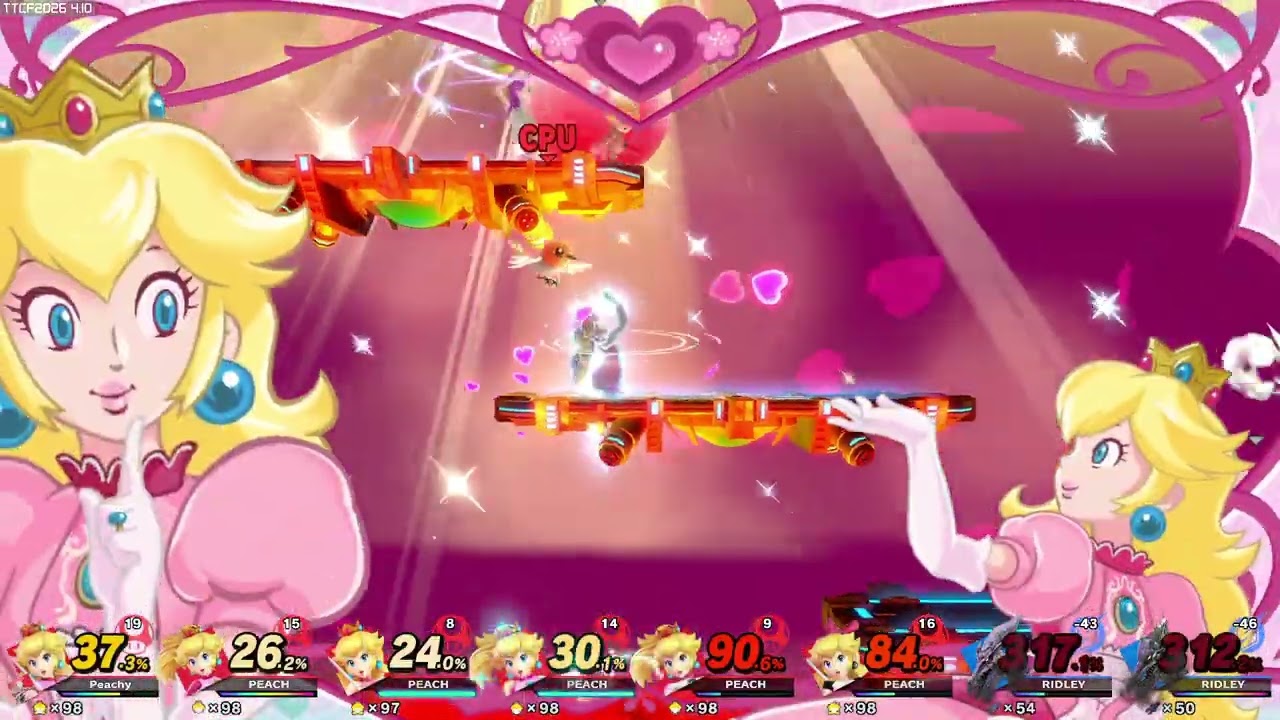 Modded Smash Bros Ultimate - Peachy Army vs Ridley x2