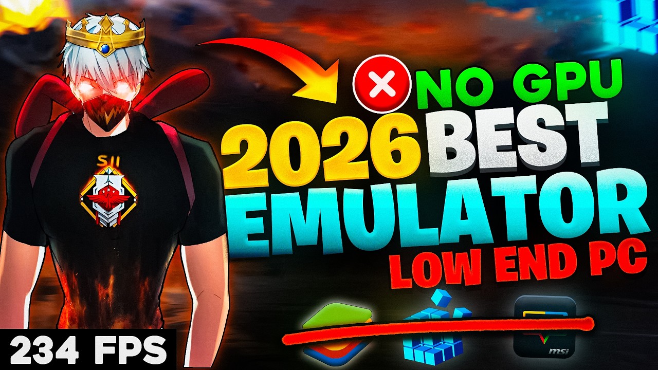 Top 3 Best High FPS Android Emulator For Low End PCs Free Fire | Without Graphics Card Emulator