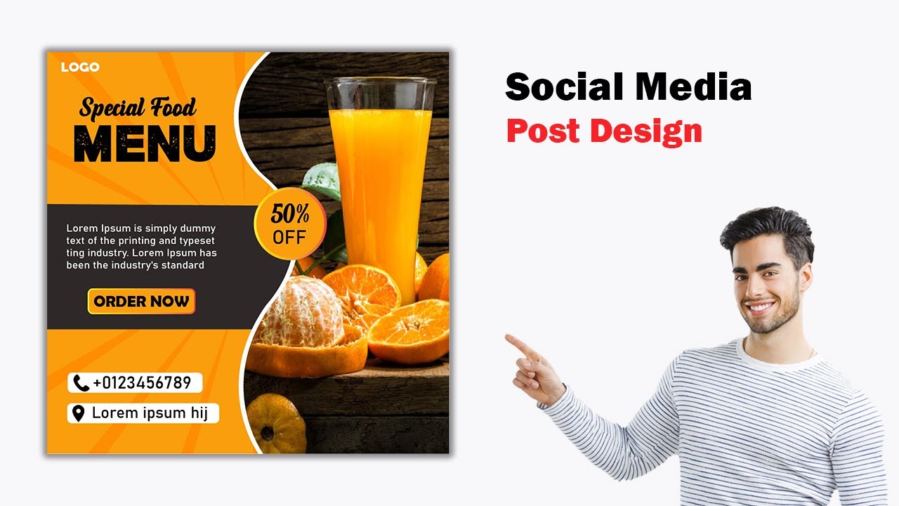 Social Media Post Design in Illustrator Tutorial | How to Make Instagram Post.