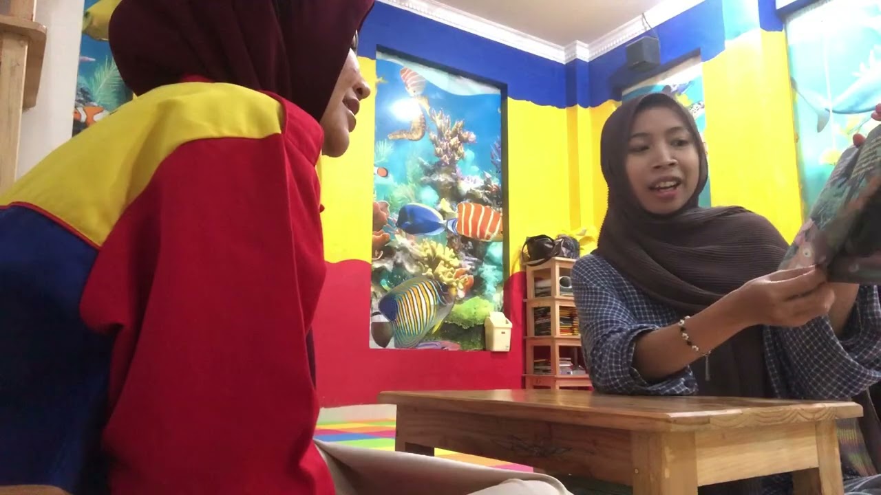Praktek Kegiatan bercerita menggunakan buku cerita bersama dengan mentor Hari ke 8 Siti Khoiriah
