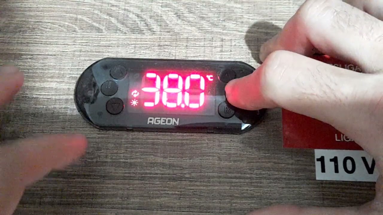 Como regular o termostato da ageon da chocadeira EMY!