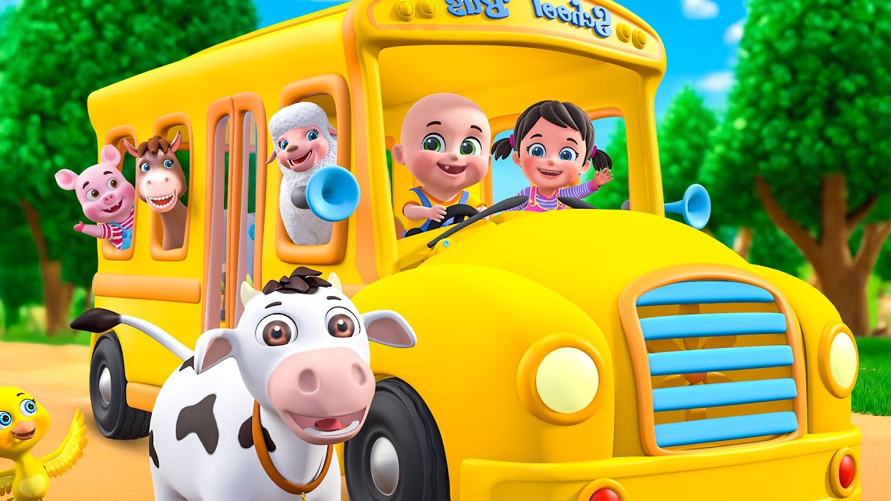 Wheels On The Animals Bus Song New Compilation | Baby Bingo | Baby Cartoon and Kids Songs Baby Bobo