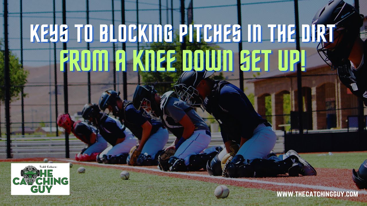 Keys to blocking pitches in the dirt from a knee down set up!
