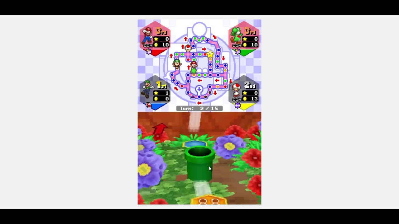 Mario Party DS WIggler's Garden 15 Turns Episode 1
