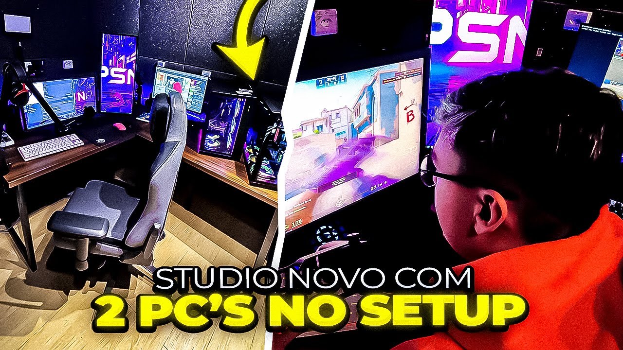 Meu STUDIO de LIVES 100% atualizado com 2 PC'S - TOUR COMPLETO🔥