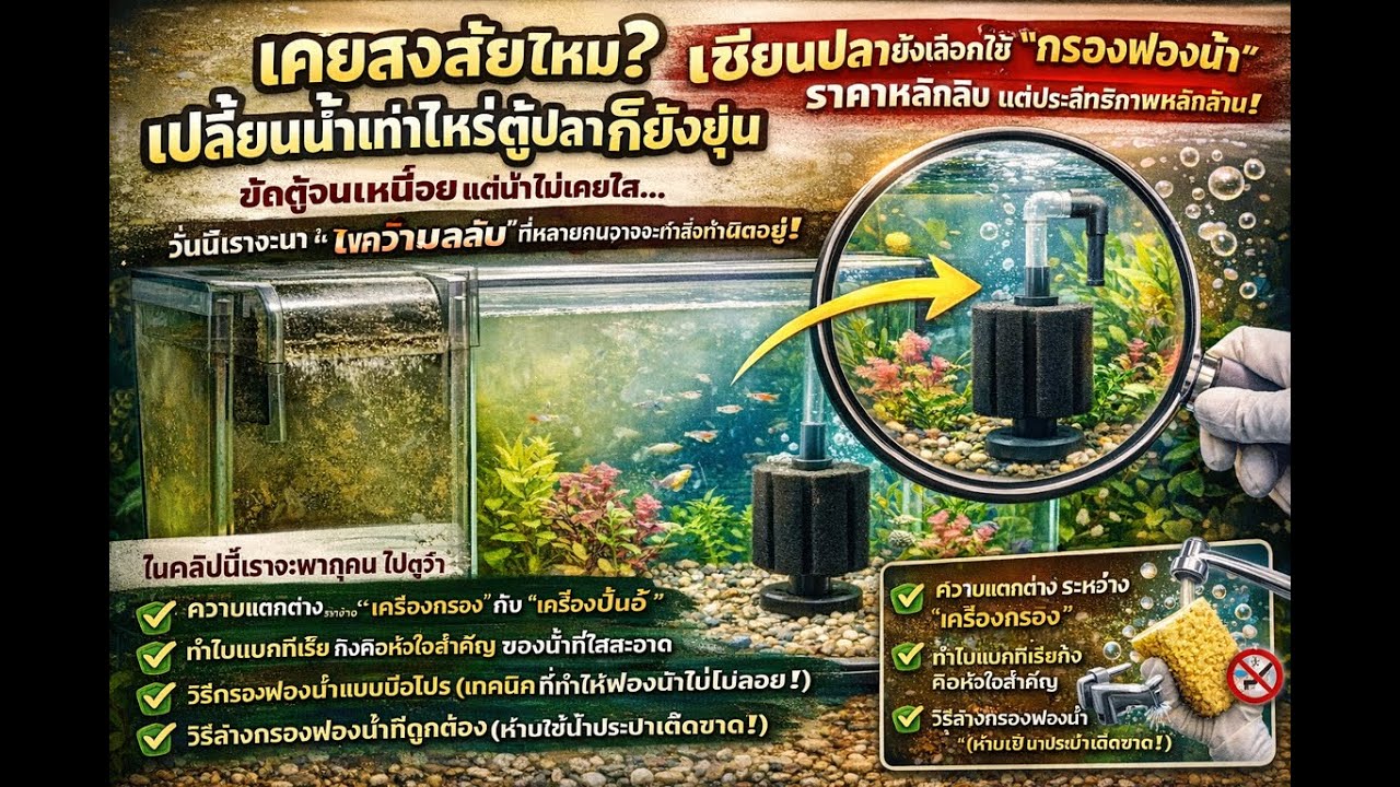 เลี้ยงปลาน้ำใสถาวร! เลิกใช้ 