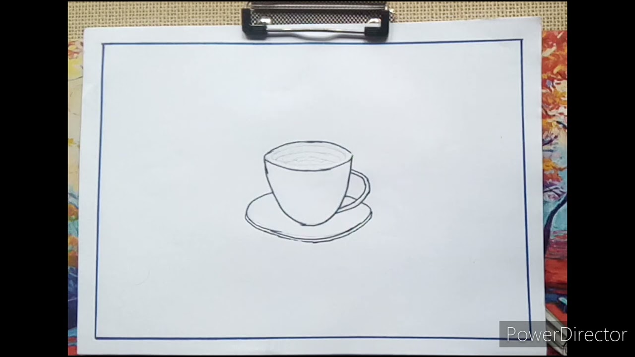 ☕☕Elegant Tea Cup Sketch &ndash; A Simple Yet Stunning Drawing!सुंदर चाय कप स्केच