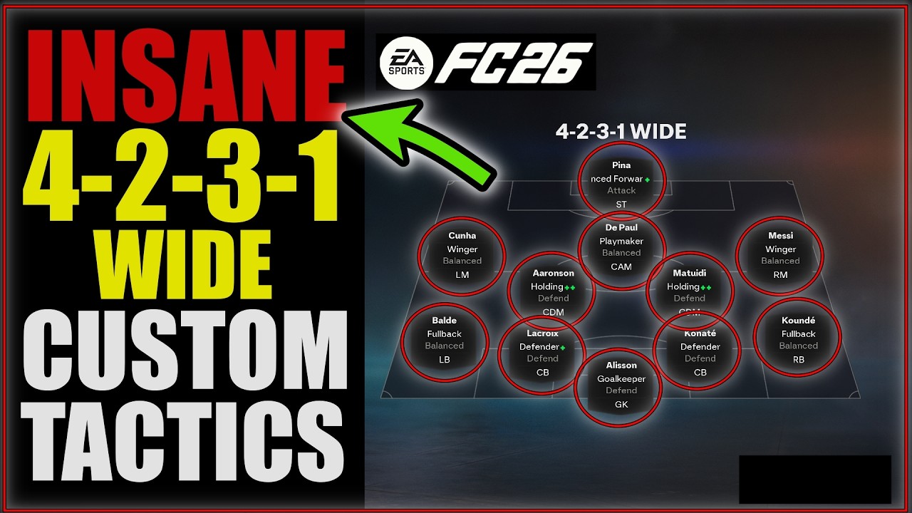 FC 26 - Most INSANE / BEST 4231 Wide or 4231(2) Custom Tactics for FUT