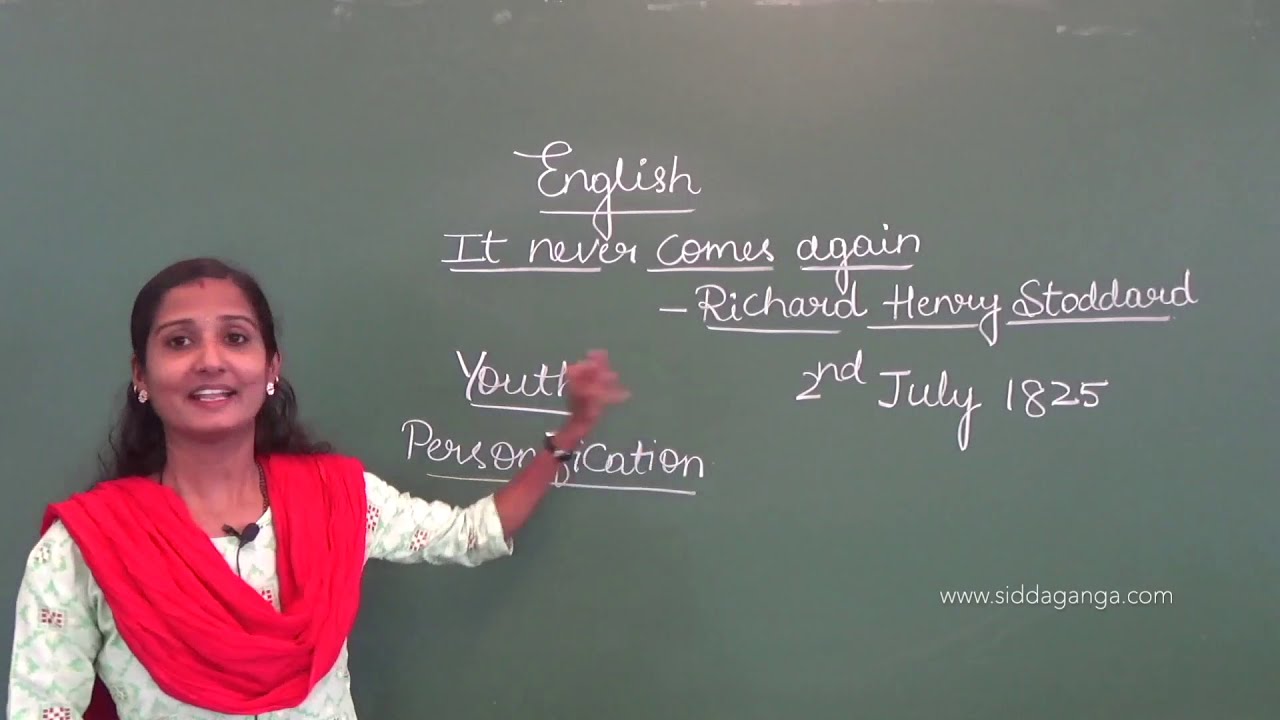 STATE - 9TH - ENGLISH - IT NEVER COMES AGAIN