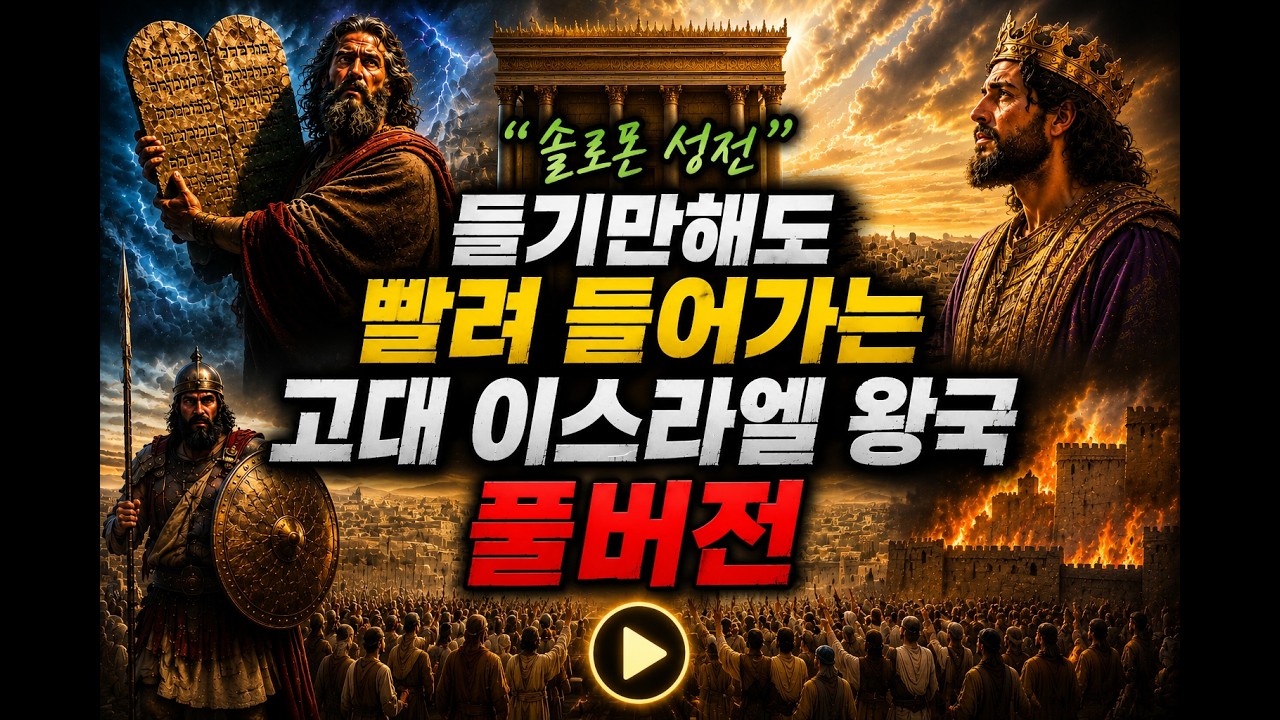 🌙꿀잠직행 | 이야기로 듣는 이스라엘 왕국의 역사 풀버전 | 중간광고 없음